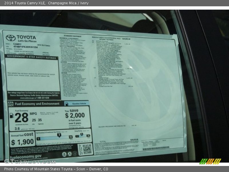 Champagne Mica / Ivory 2014 Toyota Camry XLE