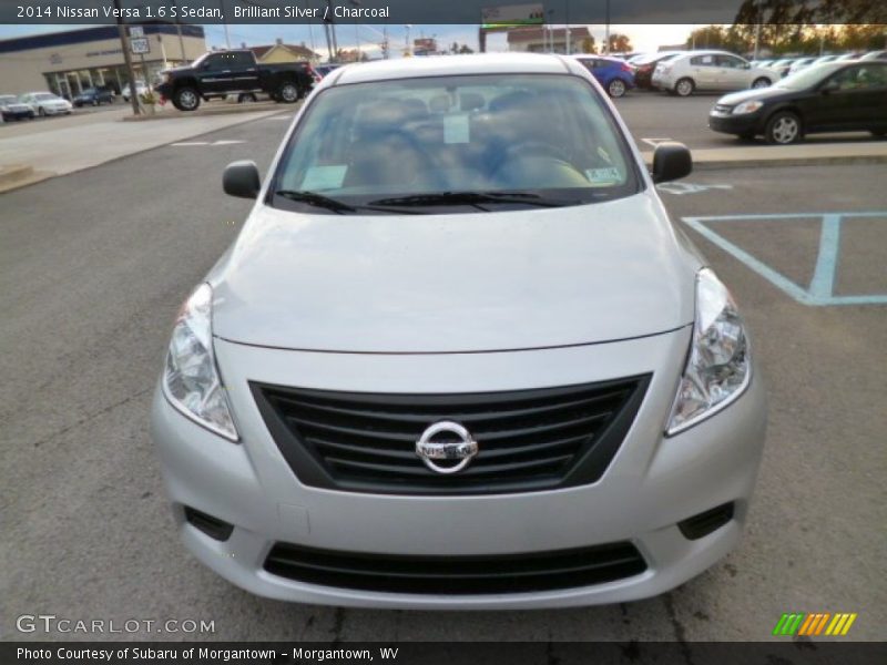Brilliant Silver / Charcoal 2014 Nissan Versa 1.6 S Sedan