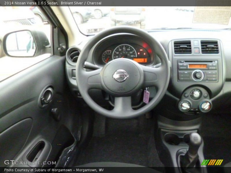 Brilliant Silver / Charcoal 2014 Nissan Versa 1.6 S Sedan