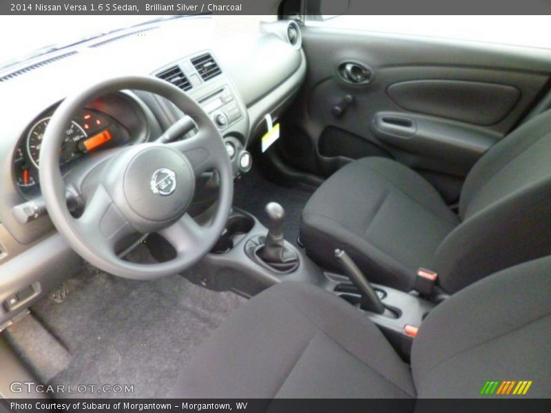 Brilliant Silver / Charcoal 2014 Nissan Versa 1.6 S Sedan