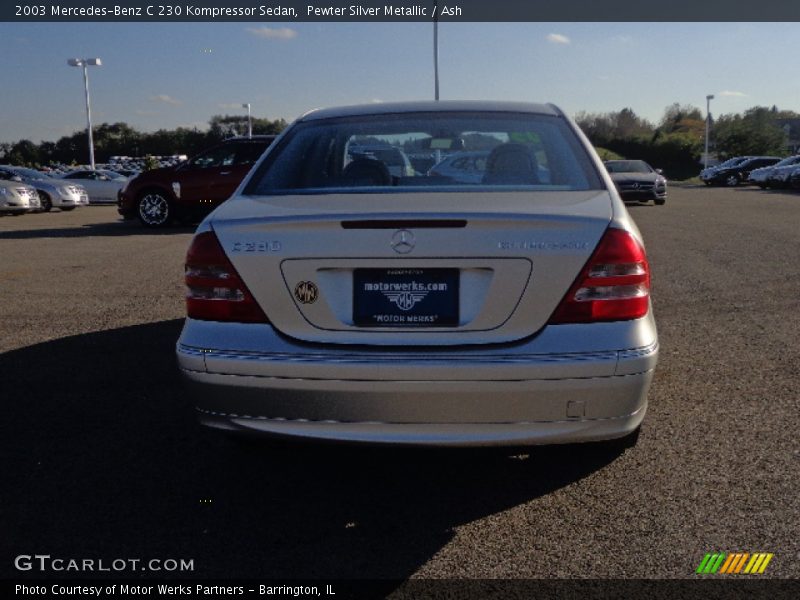Pewter Silver Metallic / Ash 2003 Mercedes-Benz C 230 Kompressor Sedan