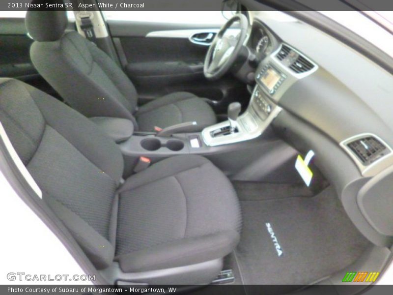 Aspen White / Charcoal 2013 Nissan Sentra SR