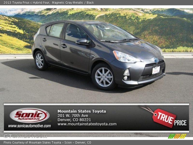 Magnetic Gray Metallic / Black 2013 Toyota Prius c Hybrid Four