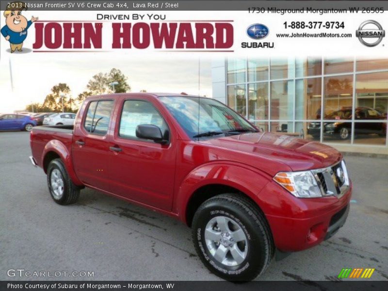 Lava Red / Steel 2013 Nissan Frontier SV V6 Crew Cab 4x4