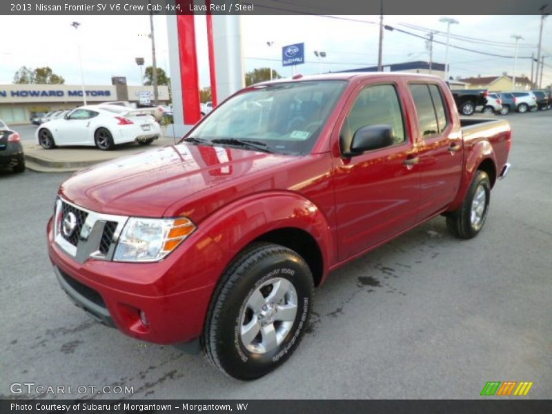 Lava Red / Steel 2013 Nissan Frontier SV V6 Crew Cab 4x4