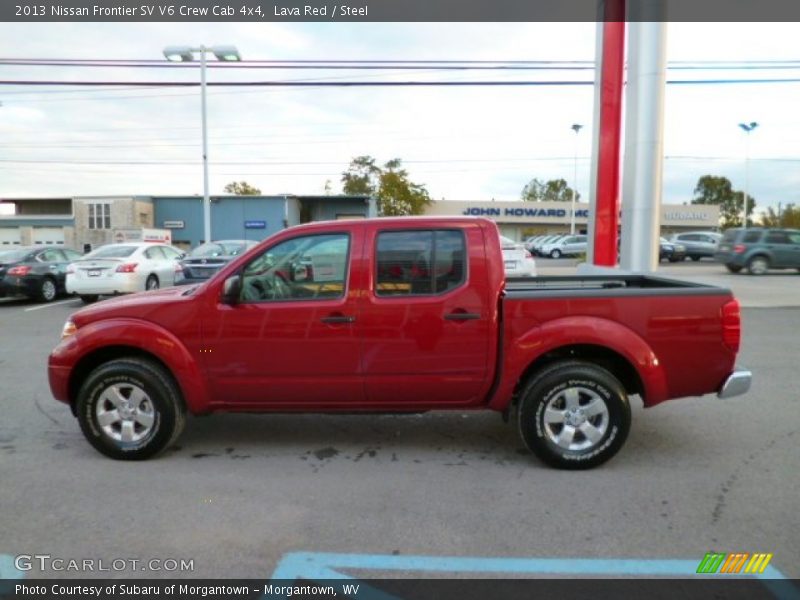 Lava Red / Steel 2013 Nissan Frontier SV V6 Crew Cab 4x4