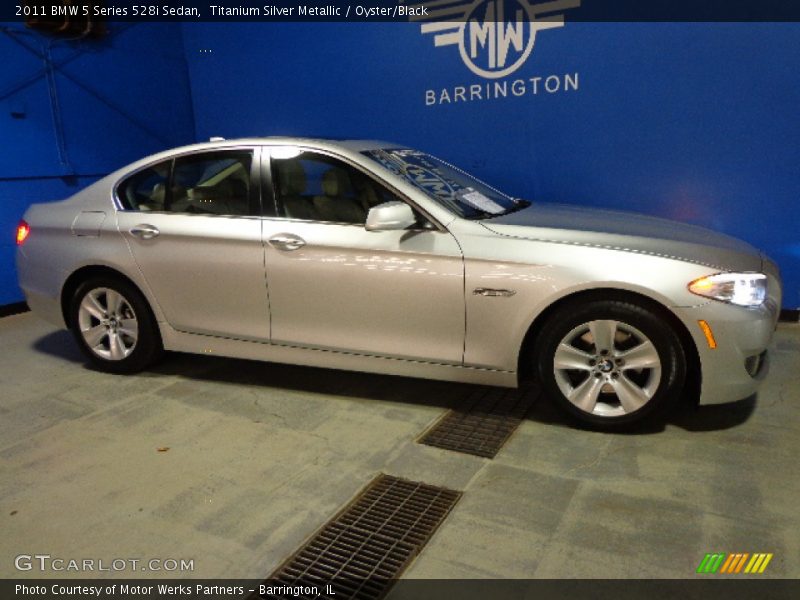 Titanium Silver Metallic / Oyster/Black 2011 BMW 5 Series 528i Sedan
