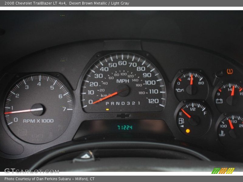 Desert Brown Metallic / Light Gray 2008 Chevrolet TrailBlazer LT 4x4