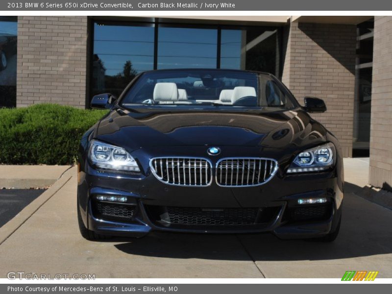 Carbon Black Metallic / Ivory White 2013 BMW 6 Series 650i xDrive Convertible