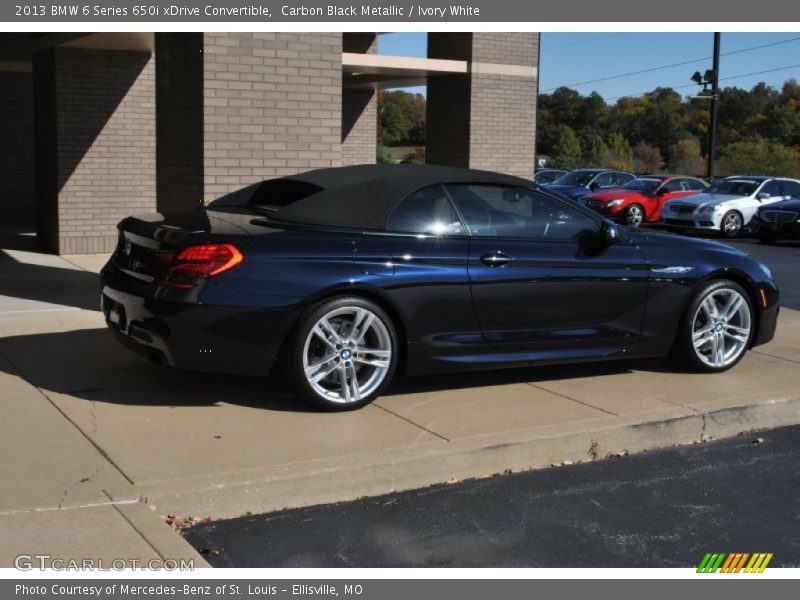 Carbon Black Metallic / Ivory White 2013 BMW 6 Series 650i xDrive Convertible