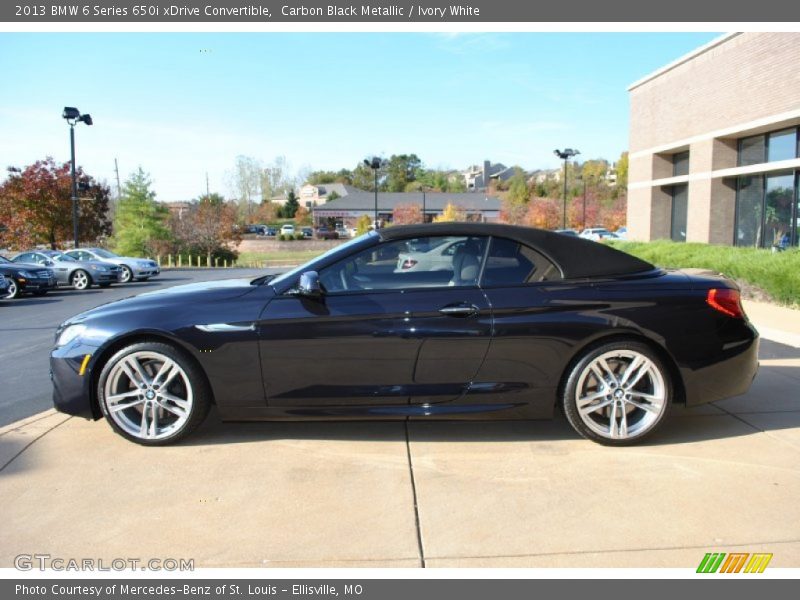 Carbon Black Metallic / Ivory White 2013 BMW 6 Series 650i xDrive Convertible