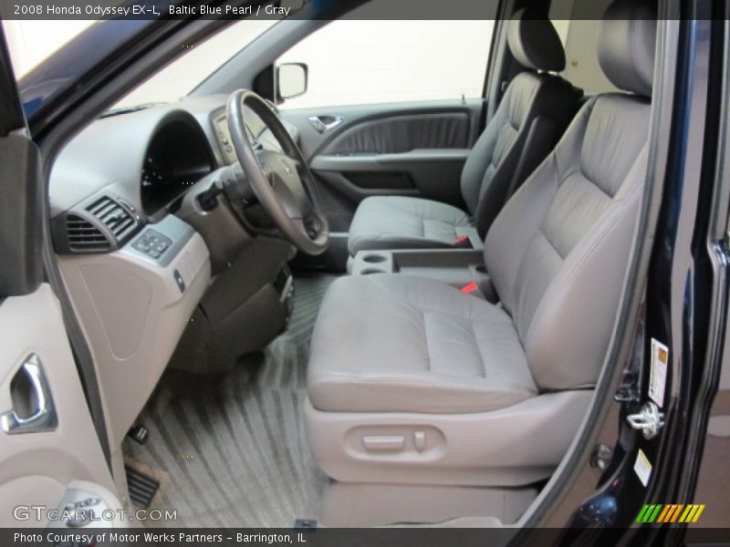 Baltic Blue Pearl / Gray 2008 Honda Odyssey EX-L