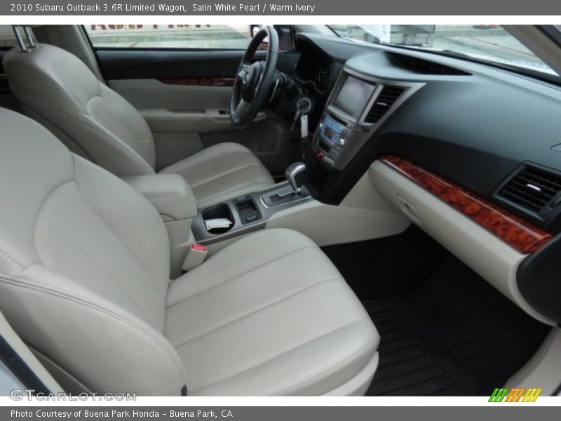 Satin White Pearl / Warm Ivory 2010 Subaru Outback 3.6R Limited Wagon