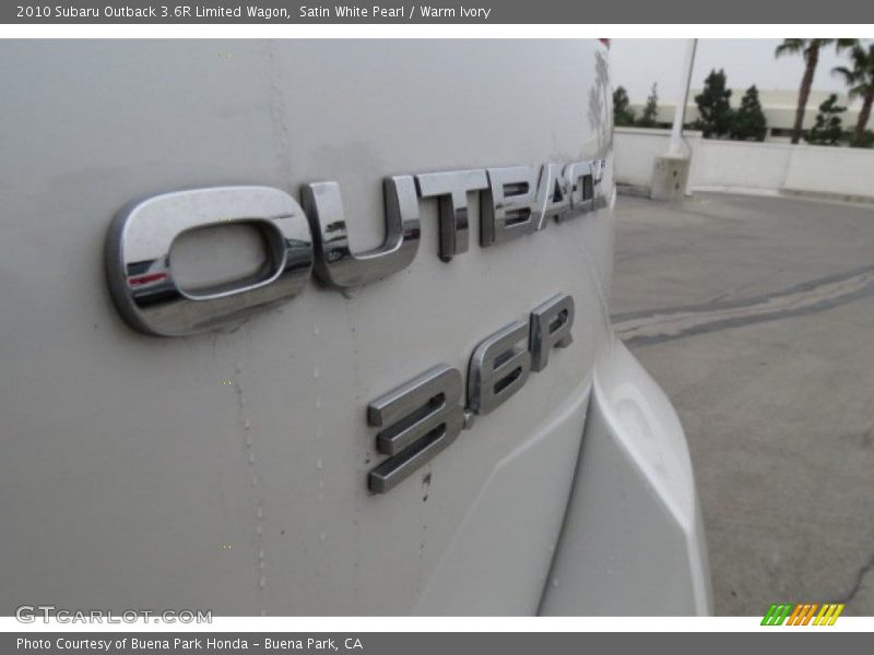 Satin White Pearl / Warm Ivory 2010 Subaru Outback 3.6R Limited Wagon