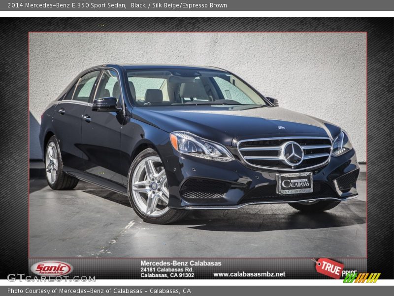 Black / Silk Beige/Espresso Brown 2014 Mercedes-Benz E 350 Sport Sedan