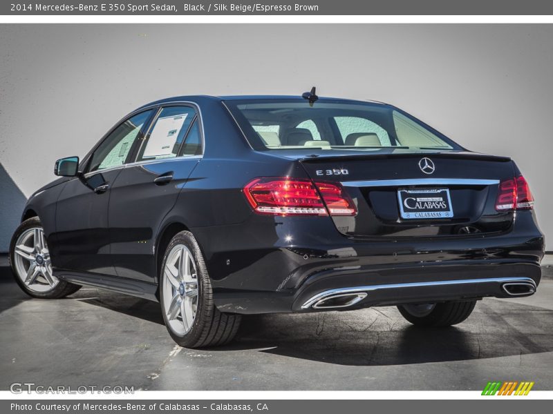 Black / Silk Beige/Espresso Brown 2014 Mercedes-Benz E 350 Sport Sedan