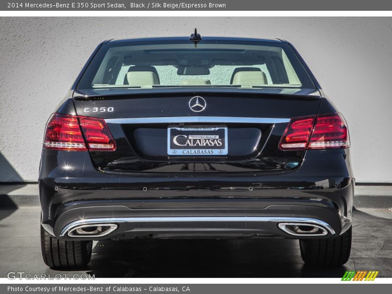 Black / Silk Beige/Espresso Brown 2014 Mercedes-Benz E 350 Sport Sedan