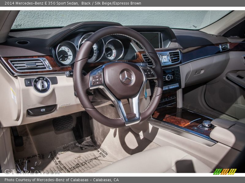Black / Silk Beige/Espresso Brown 2014 Mercedes-Benz E 350 Sport Sedan
