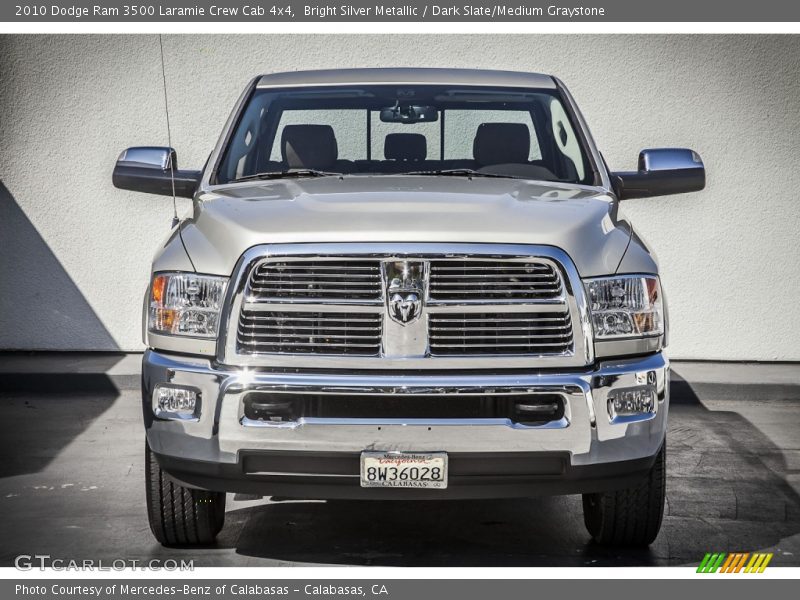 Bright Silver Metallic / Dark Slate/Medium Graystone 2010 Dodge Ram 3500 Laramie Crew Cab 4x4