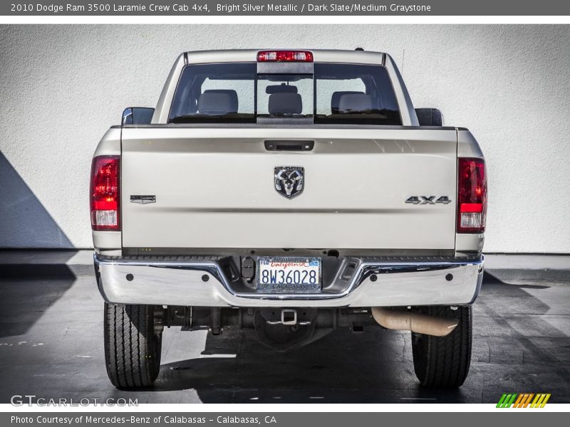 Bright Silver Metallic / Dark Slate/Medium Graystone 2010 Dodge Ram 3500 Laramie Crew Cab 4x4
