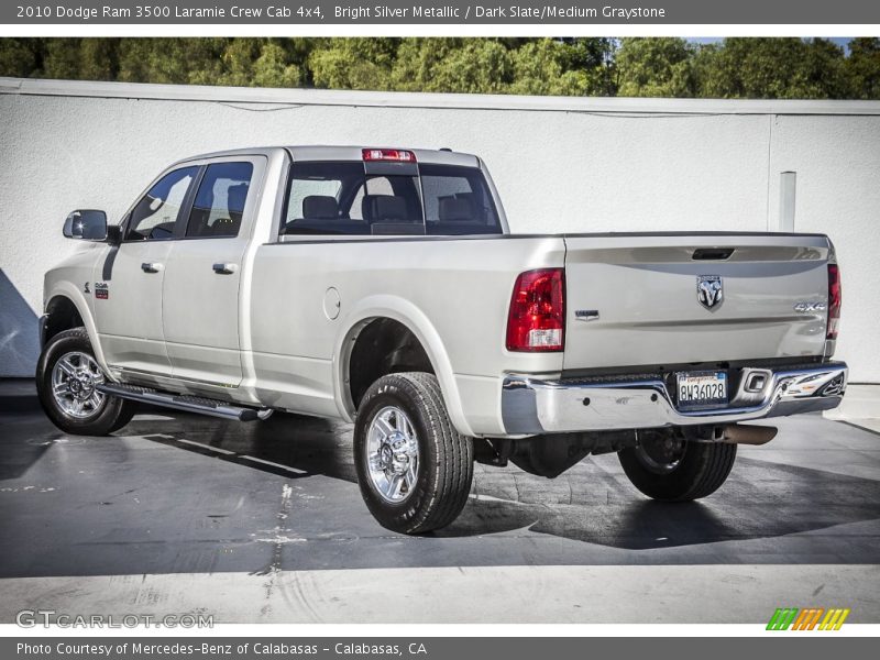 Bright Silver Metallic / Dark Slate/Medium Graystone 2010 Dodge Ram 3500 Laramie Crew Cab 4x4
