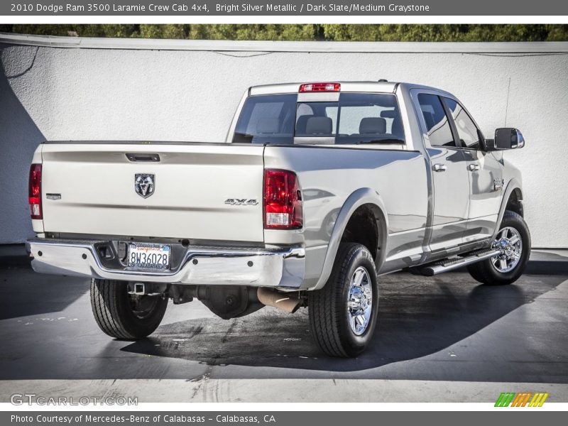 Bright Silver Metallic / Dark Slate/Medium Graystone 2010 Dodge Ram 3500 Laramie Crew Cab 4x4