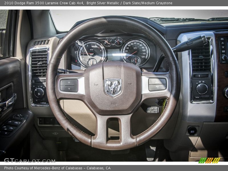 Bright Silver Metallic / Dark Slate/Medium Graystone 2010 Dodge Ram 3500 Laramie Crew Cab 4x4