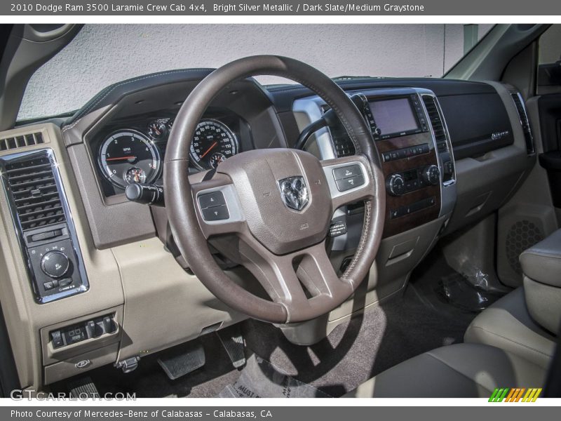 Bright Silver Metallic / Dark Slate/Medium Graystone 2010 Dodge Ram 3500 Laramie Crew Cab 4x4