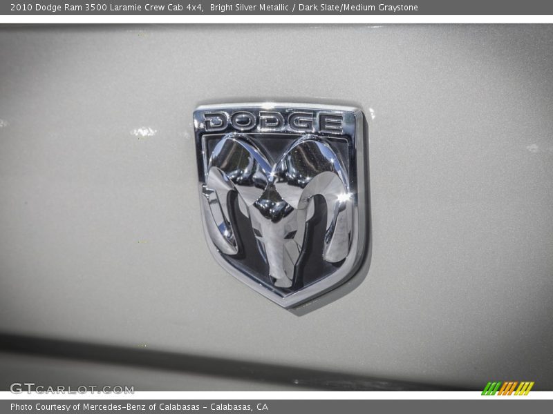 Bright Silver Metallic / Dark Slate/Medium Graystone 2010 Dodge Ram 3500 Laramie Crew Cab 4x4