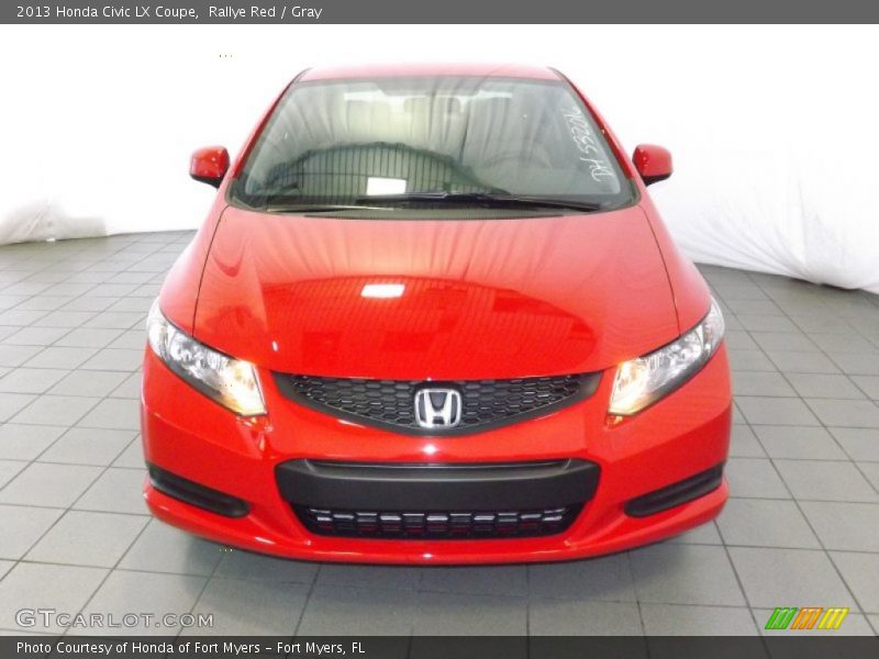 Rallye Red / Gray 2013 Honda Civic LX Coupe