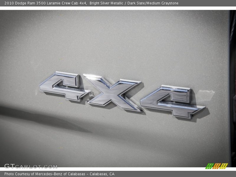 Bright Silver Metallic / Dark Slate/Medium Graystone 2010 Dodge Ram 3500 Laramie Crew Cab 4x4