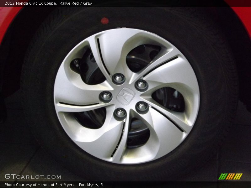 Rallye Red / Gray 2013 Honda Civic LX Coupe