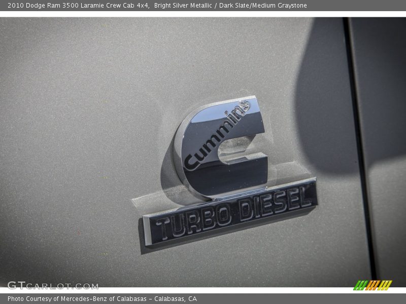 Bright Silver Metallic / Dark Slate/Medium Graystone 2010 Dodge Ram 3500 Laramie Crew Cab 4x4