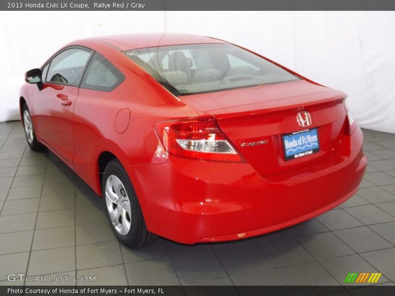 Rallye Red / Gray 2013 Honda Civic LX Coupe