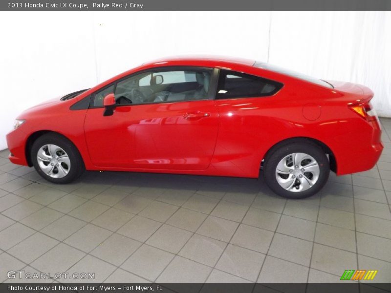 Rallye Red / Gray 2013 Honda Civic LX Coupe