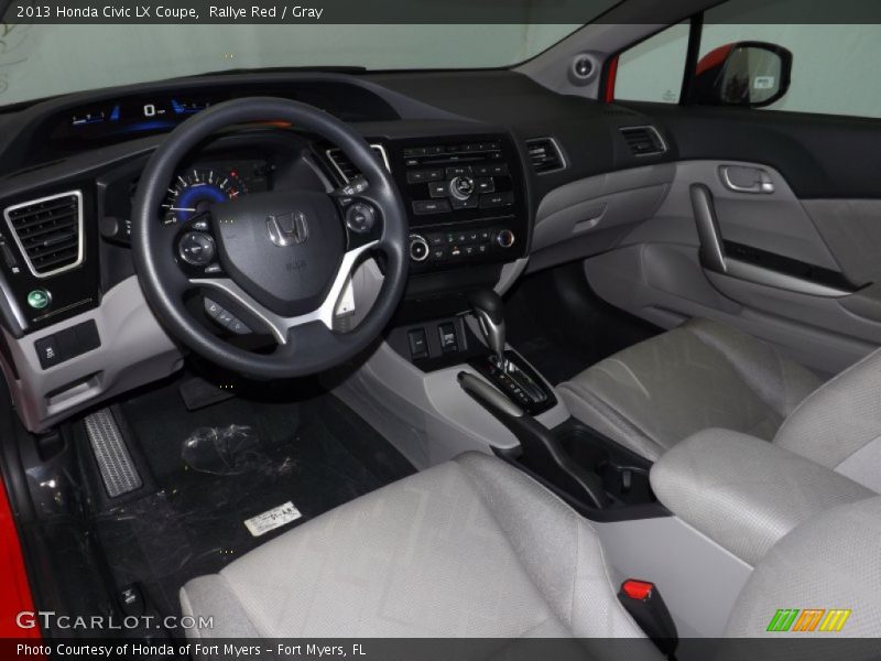 Rallye Red / Gray 2013 Honda Civic LX Coupe