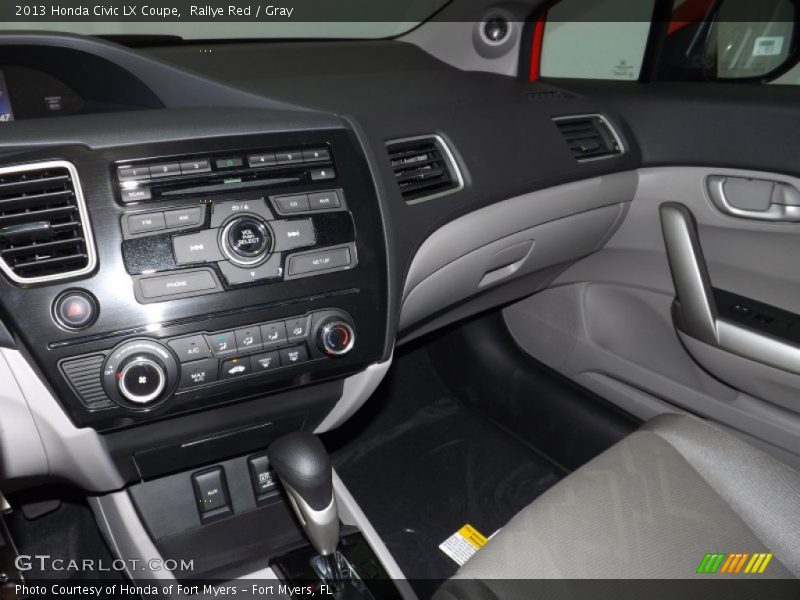 Rallye Red / Gray 2013 Honda Civic LX Coupe