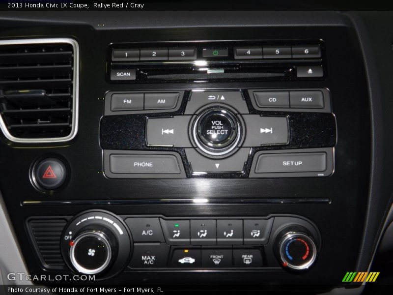 Rallye Red / Gray 2013 Honda Civic LX Coupe