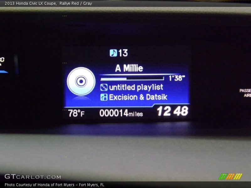 Rallye Red / Gray 2013 Honda Civic LX Coupe