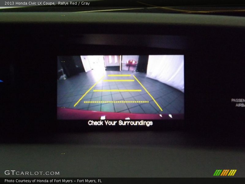 Rallye Red / Gray 2013 Honda Civic LX Coupe