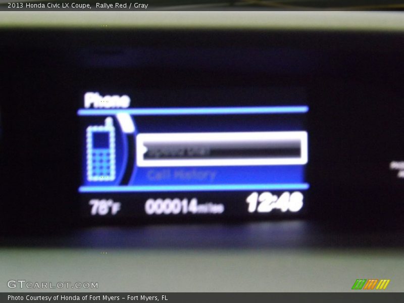 Rallye Red / Gray 2013 Honda Civic LX Coupe