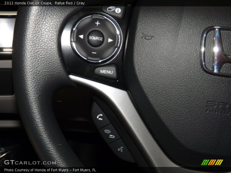 Rallye Red / Gray 2013 Honda Civic LX Coupe