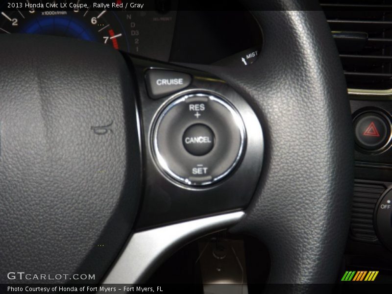 Rallye Red / Gray 2013 Honda Civic LX Coupe