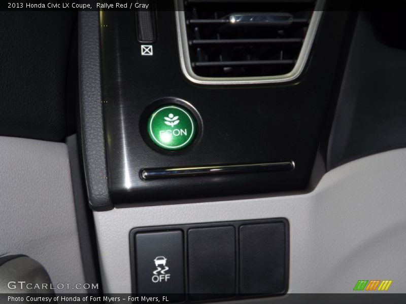 Rallye Red / Gray 2013 Honda Civic LX Coupe