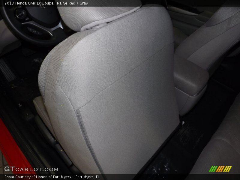 Rallye Red / Gray 2013 Honda Civic LX Coupe