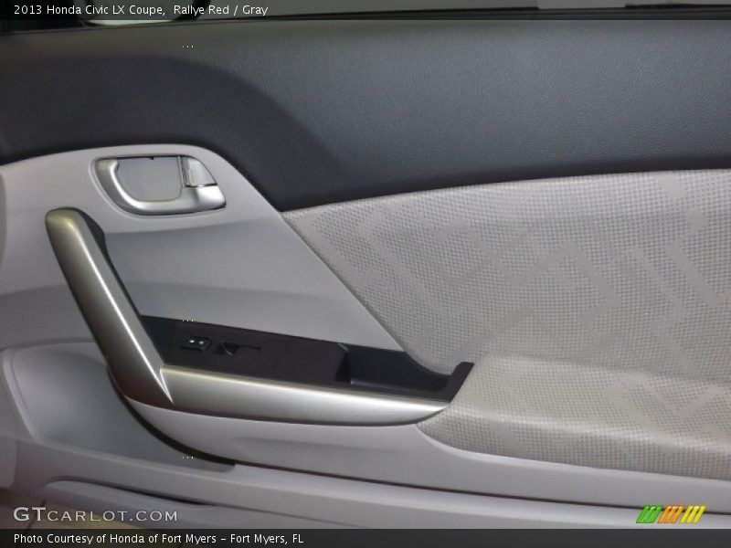 Rallye Red / Gray 2013 Honda Civic LX Coupe