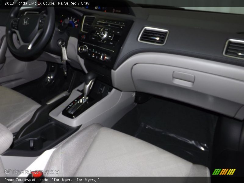 Rallye Red / Gray 2013 Honda Civic LX Coupe