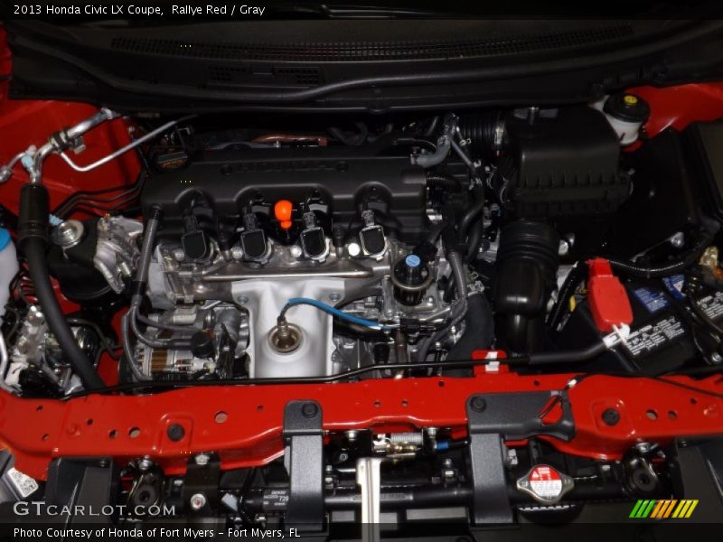 Rallye Red / Gray 2013 Honda Civic LX Coupe