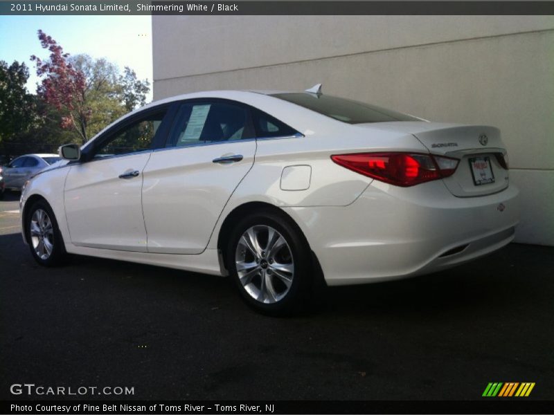 Shimmering White / Black 2011 Hyundai Sonata Limited
