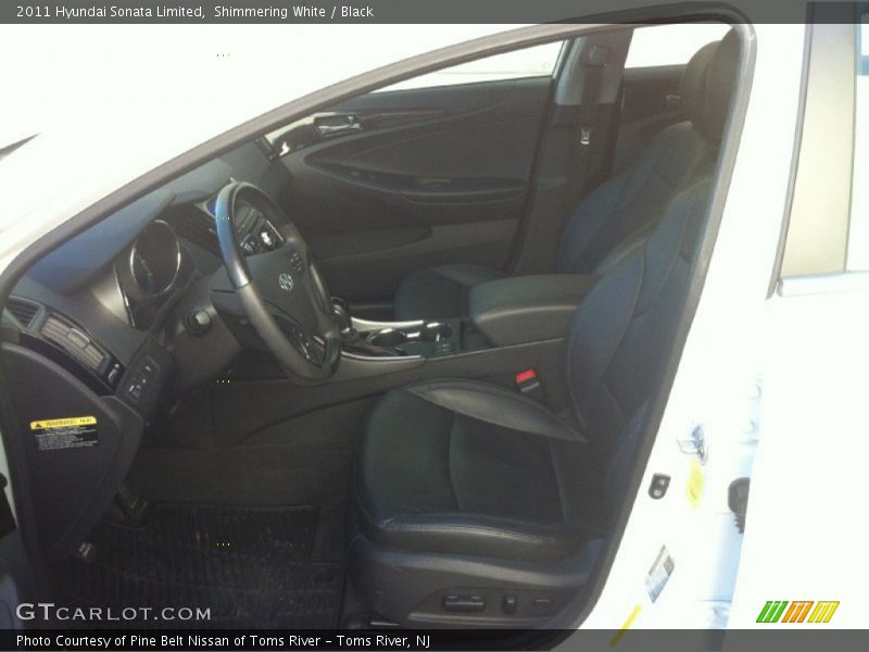 Shimmering White / Black 2011 Hyundai Sonata Limited